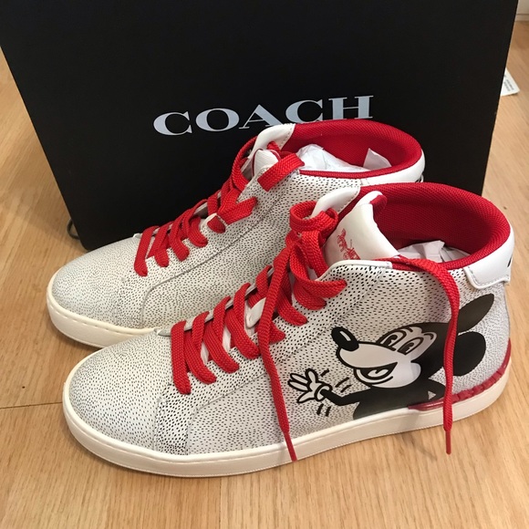 🐭❤️ Coach Disney Mickey X Keith Haring High Top Sneaker - Picture 2 of 13
